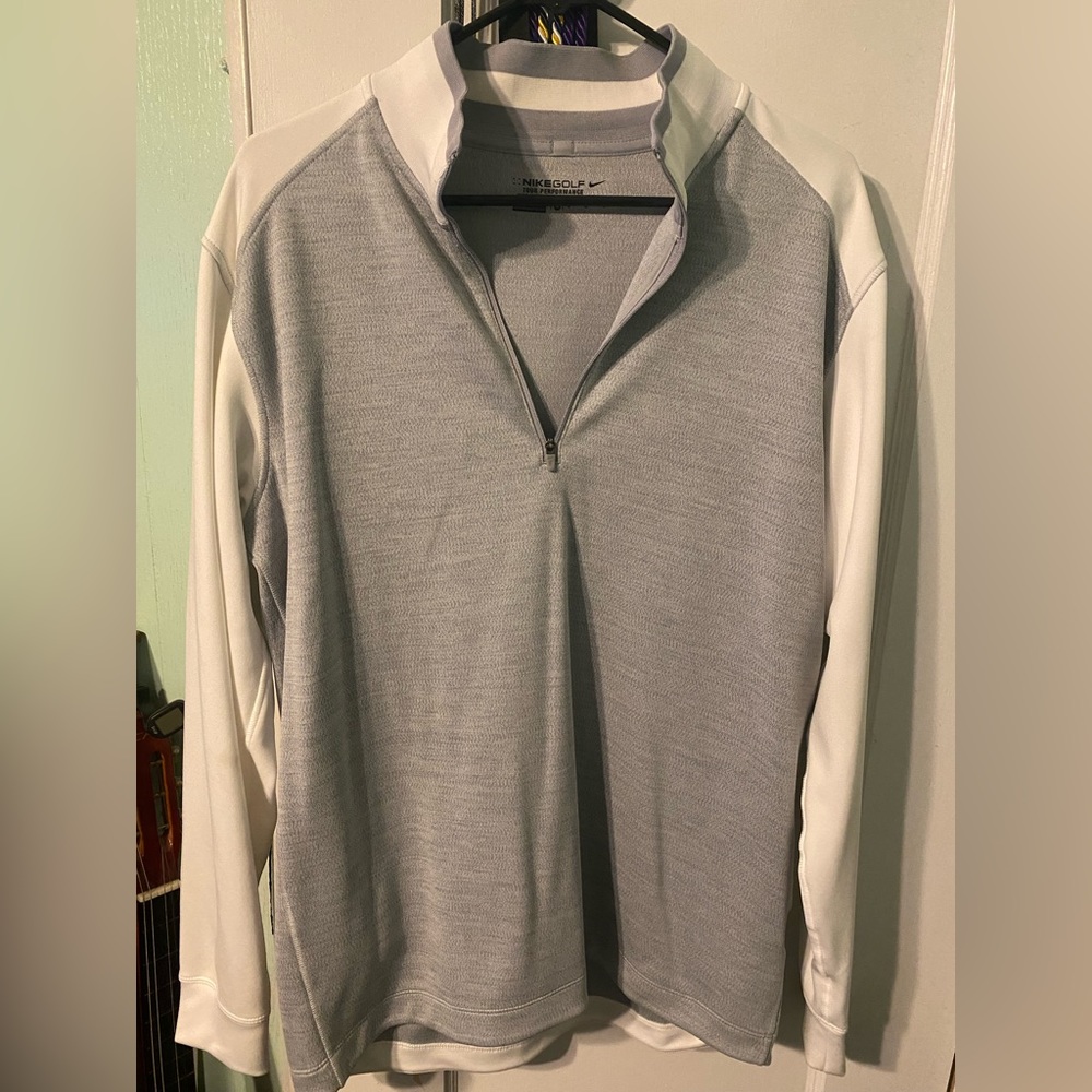 Dri-Fit White and Grey Nike Golf Tour Performance Men’s Jacket